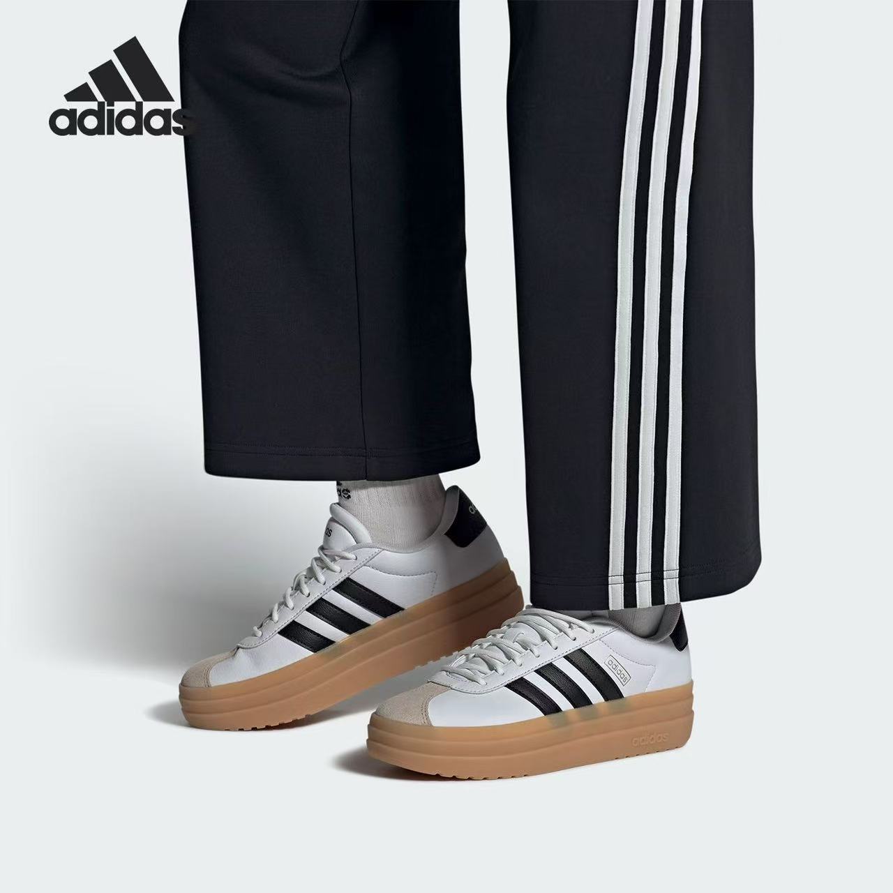 Adidas阿迪达斯VL COURT BOLD正品新款经典休闲运动T头板鞋IH3083