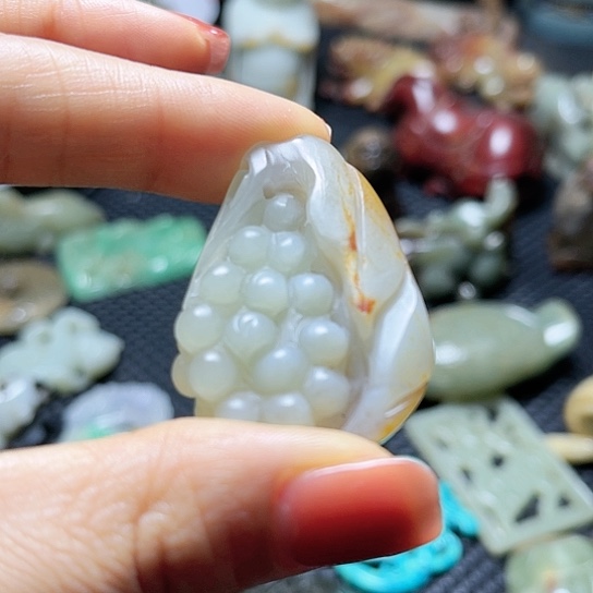 白玉菩提吊坠摆件