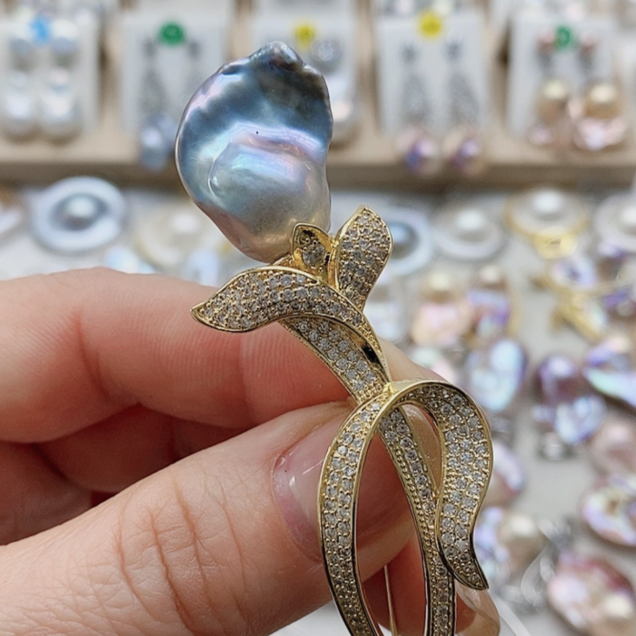 【闪购商品】淡水珍珠耳饰银S925镶嵌