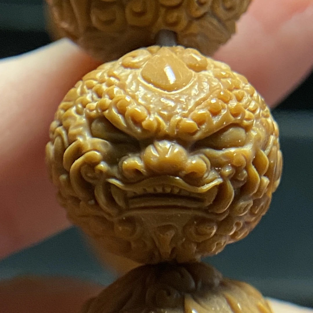 【万福唐狮1.7】猴头核桃手工雕刻时来运转高端毕业级文玩手串607