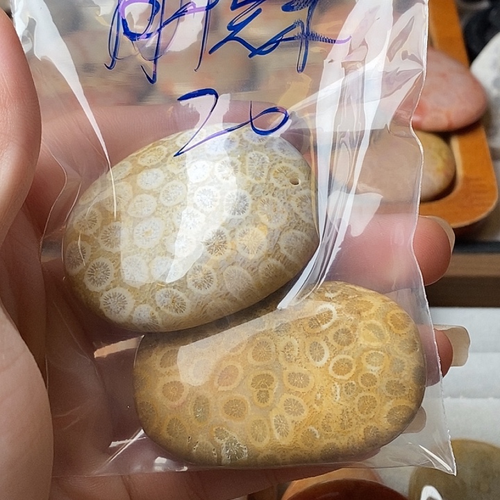 悦***美硅化珊瑚未镶嵌颈饰