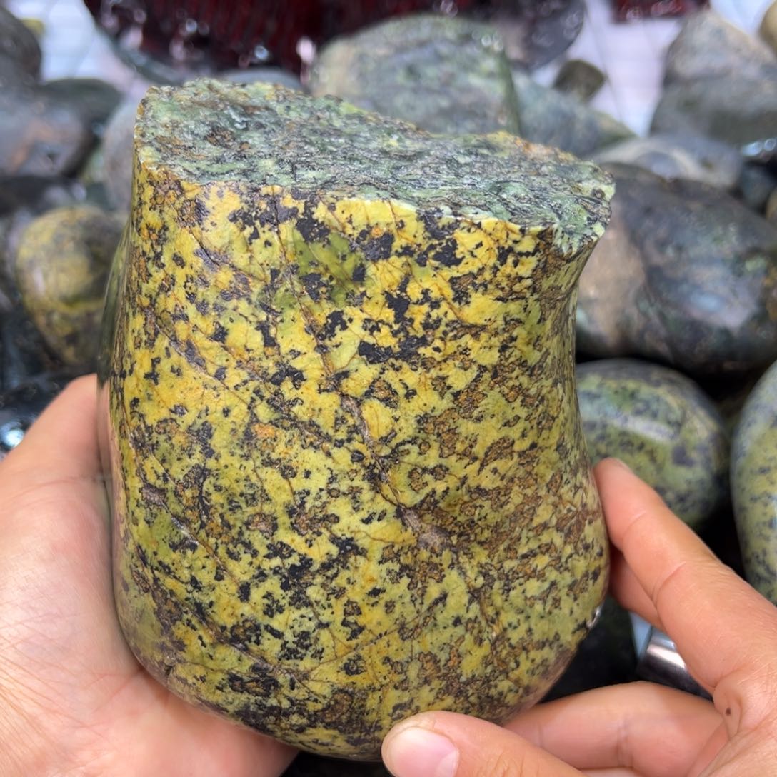 合金蛇纹石玉西藏藏玉药王石户*