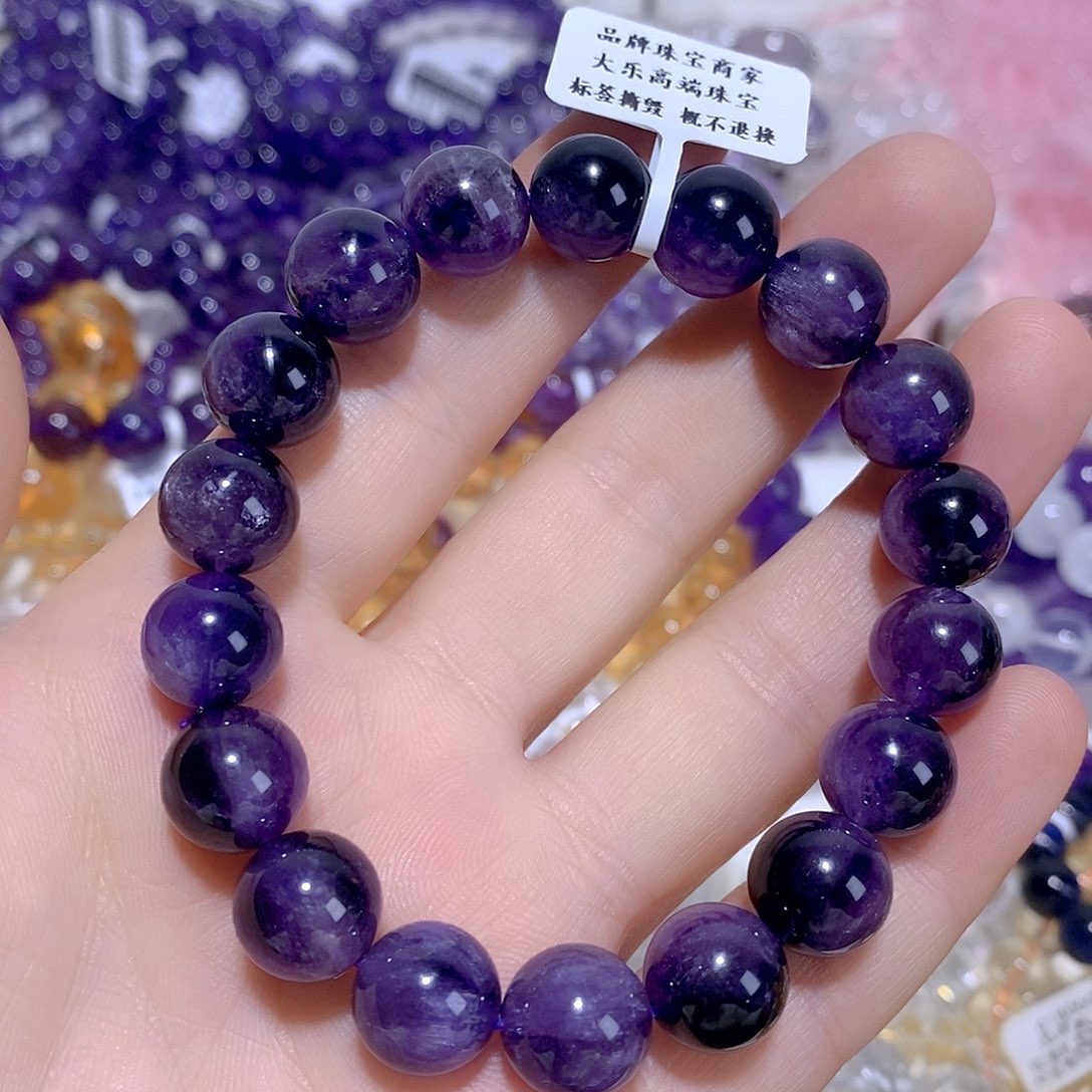 水晶手链未镶嵌紫超七12mm