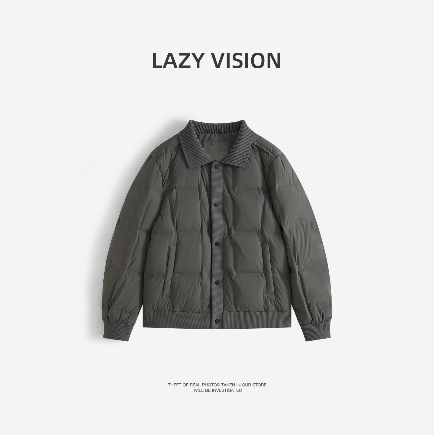  LAZYVISION90白鸭绒短款时尚男士羽绒服ZMD-34167