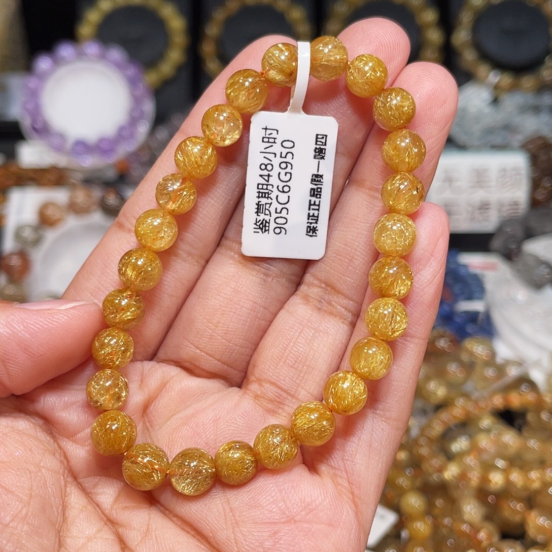 水晶未镶嵌手链金发7.2m