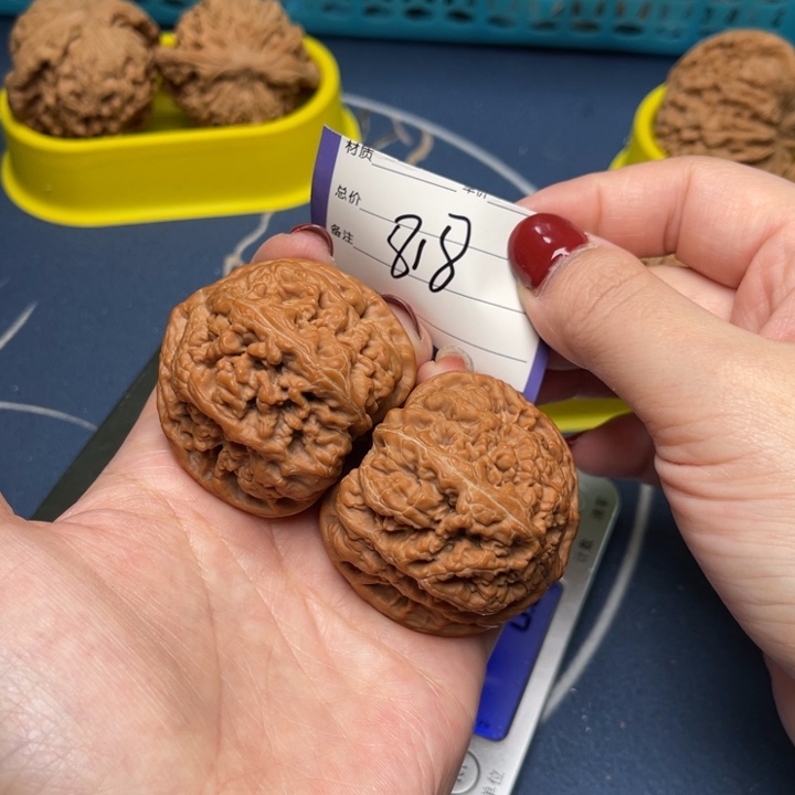 文玩核桃把件粗筋46