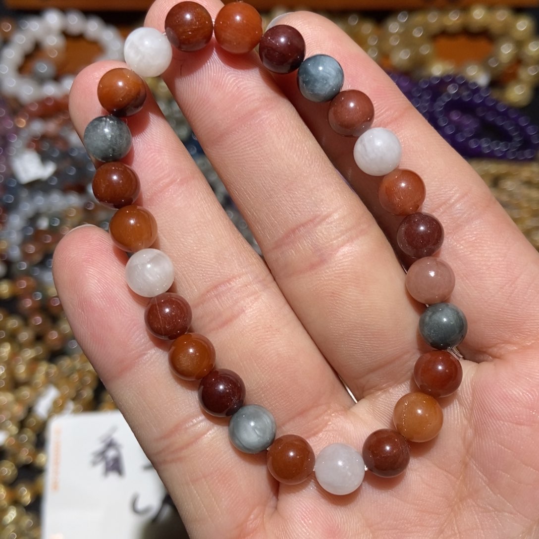 水晶手链未镶嵌油画彩兔毛7m