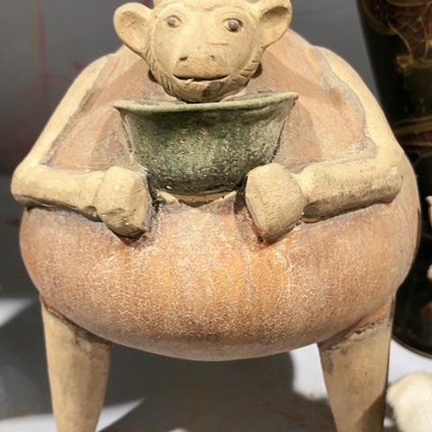 瓦当摆件摆件茶桌茶台陶瓷厚****原