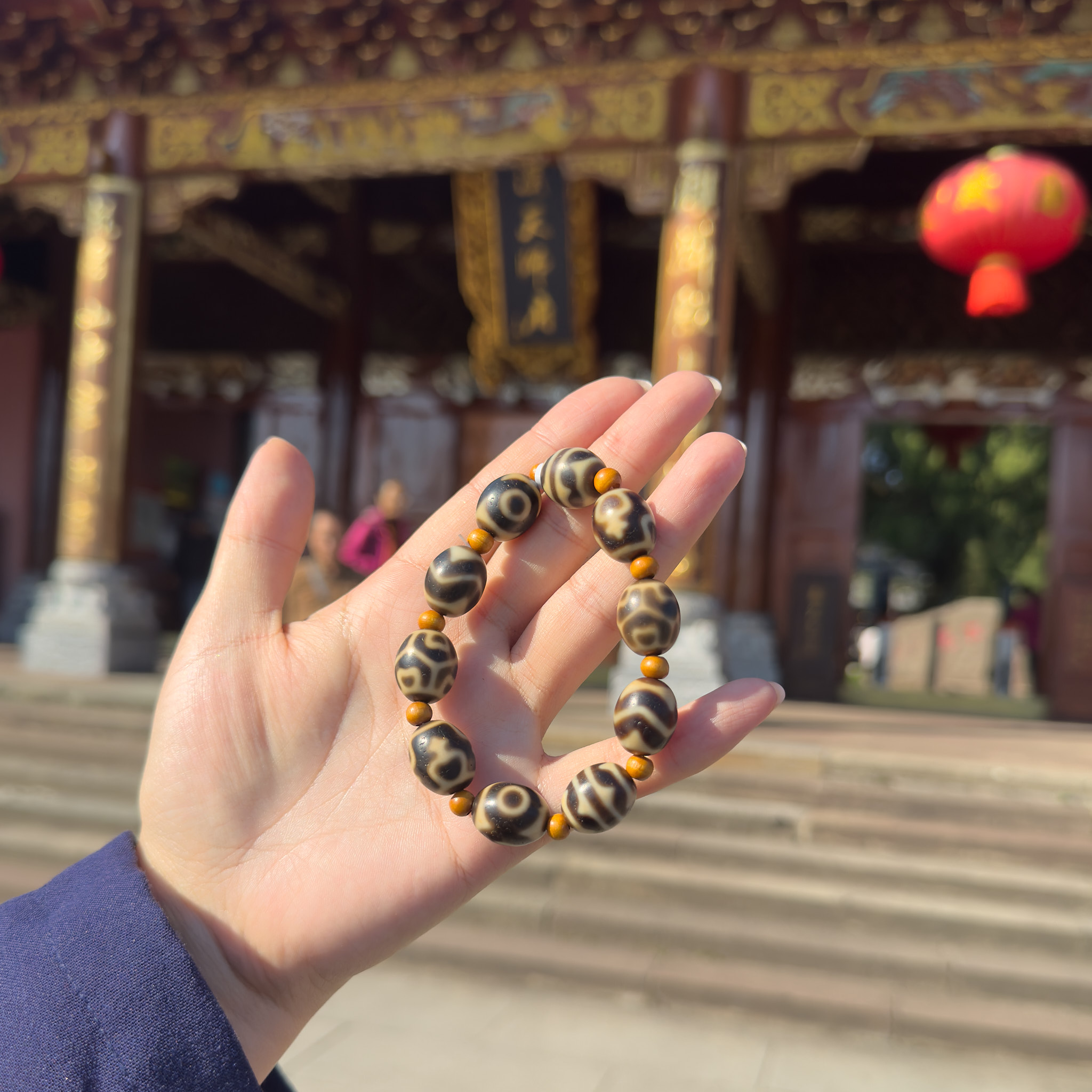 牙黄超A顶料达洛多宝天珠手串E1SAAA 多样性发一