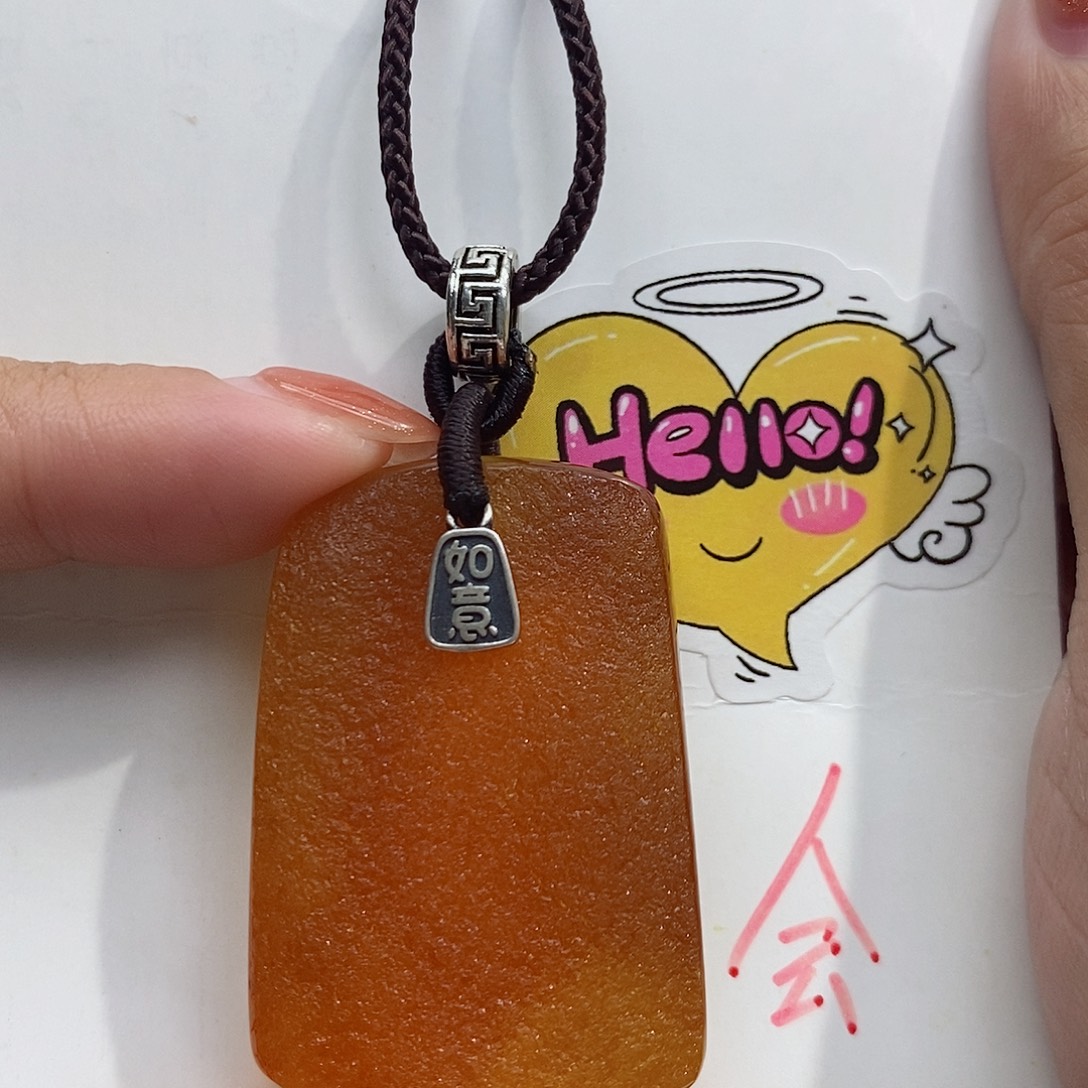 可***子定制琥珀未镶嵌蜜蜡吊坠