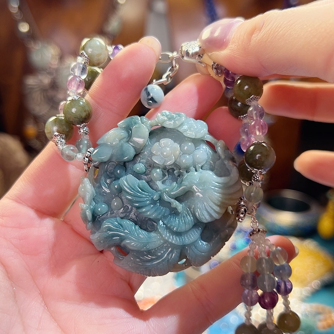 翡翠银S925镶嵌手链手链