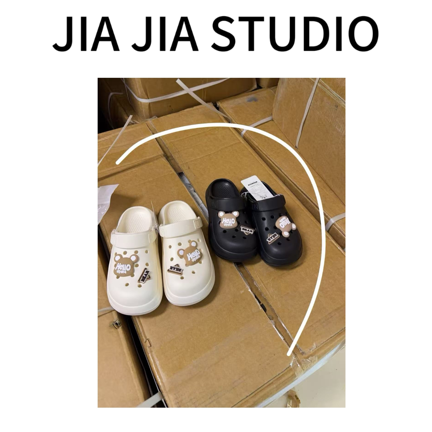 【嘉嘉推荐】#573 两穿 女士百搭防滑厚底洞洞鞋