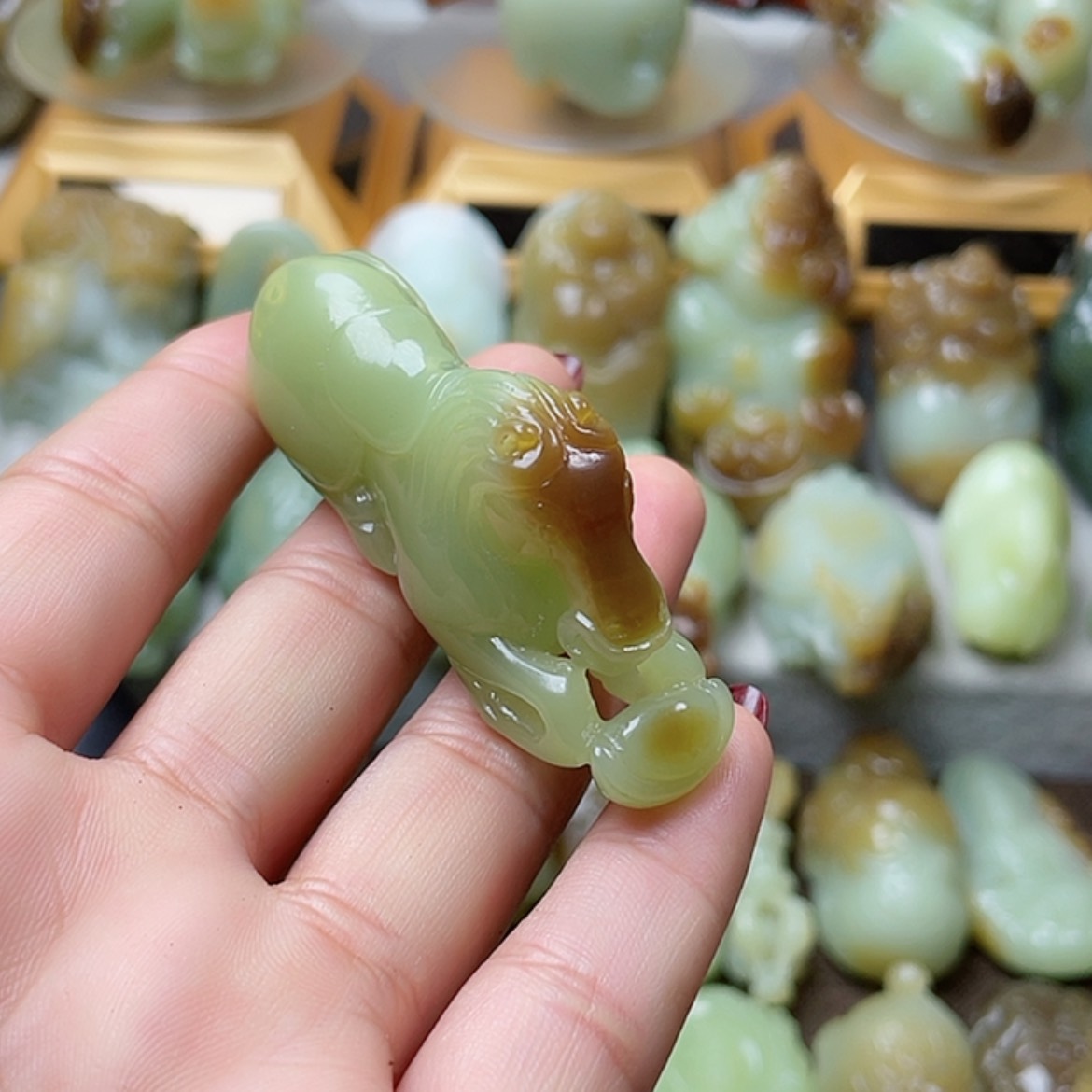 【闪购商品】未镶嵌和田玉挂件麦*