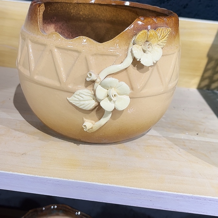 瓷片花盆多肉植物艺术品