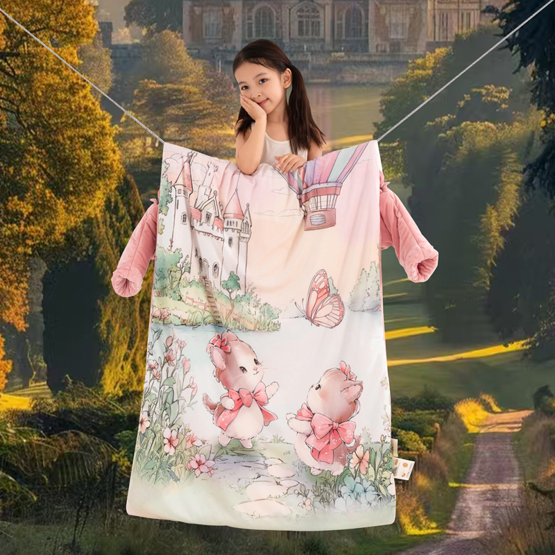 【童婴防踢被】秋冬桑蚕丝防蹬被子大童薄款便携厚款加长加厚防踢被