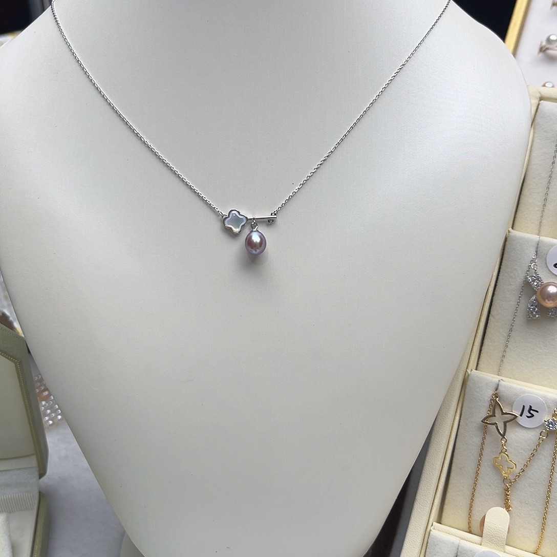 套链淡水珍珠银S925镶嵌