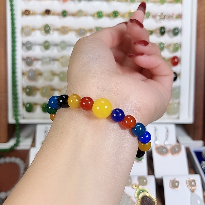 和田玉戒指银S925镶嵌