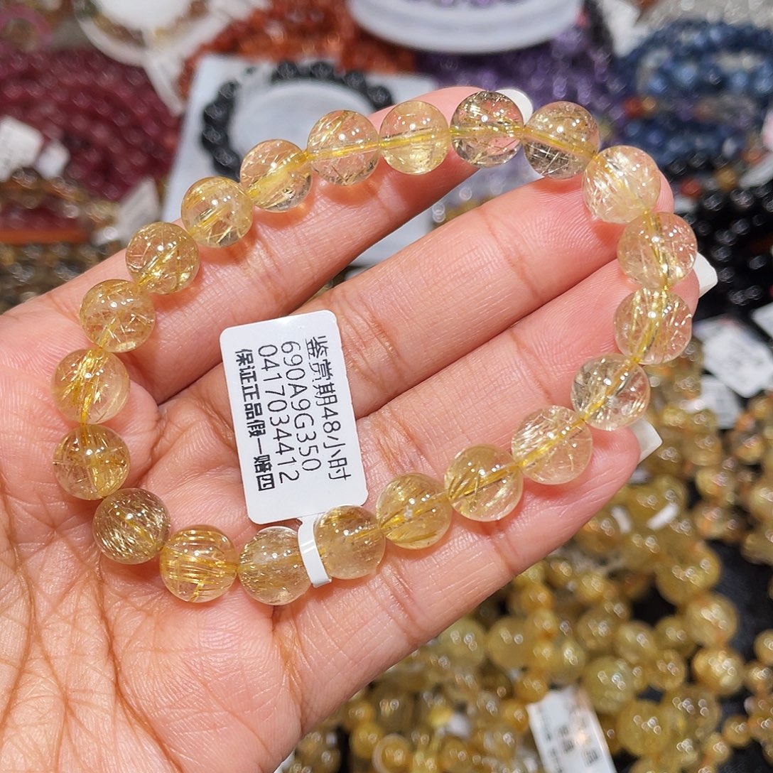 未镶嵌手串水晶金发9m