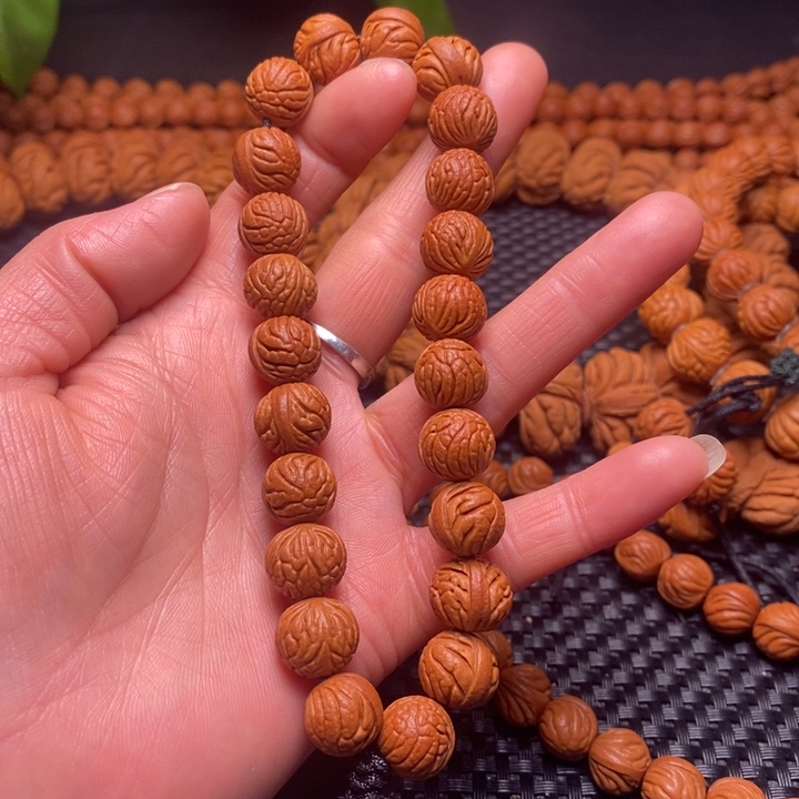 桃核手串美***忆龙纹桃核