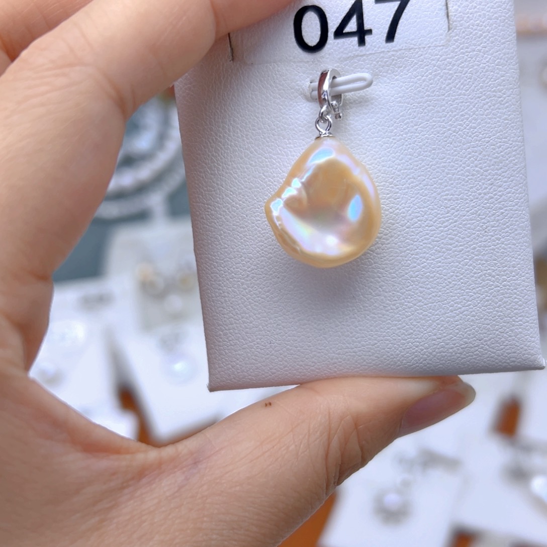 银S925镶嵌淡水珍珠珍珠