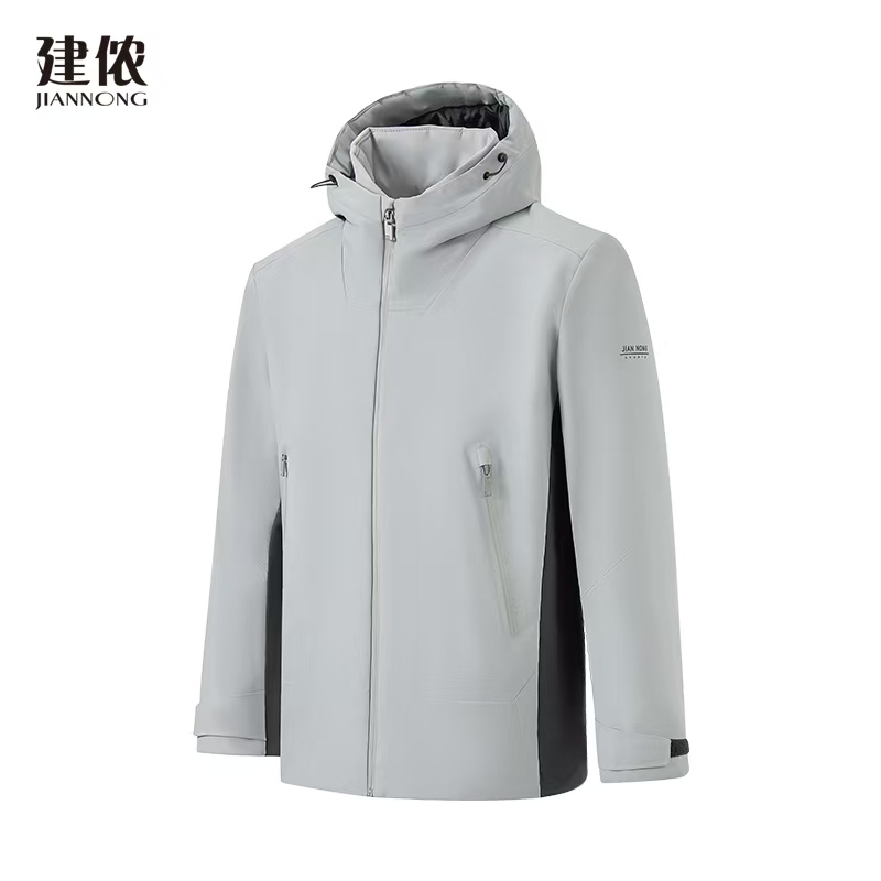 建侬连帽保暖室外常规款运动外套运动男装外套防水防泼水秋冬季