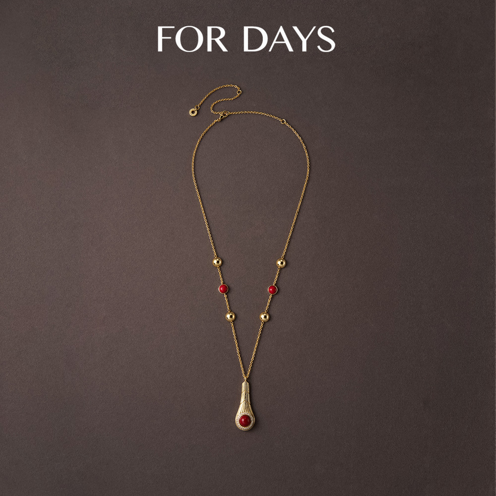 FOR DAYS 铜合金项链 缕金缀碧｜流光项链