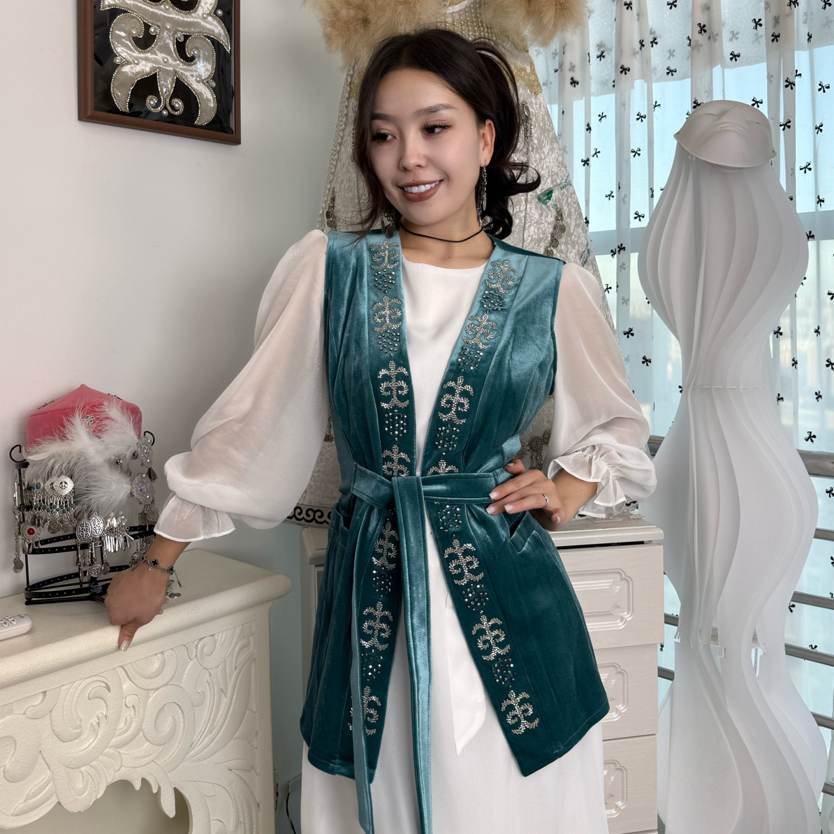 民族风手工制作重工珠子马甲