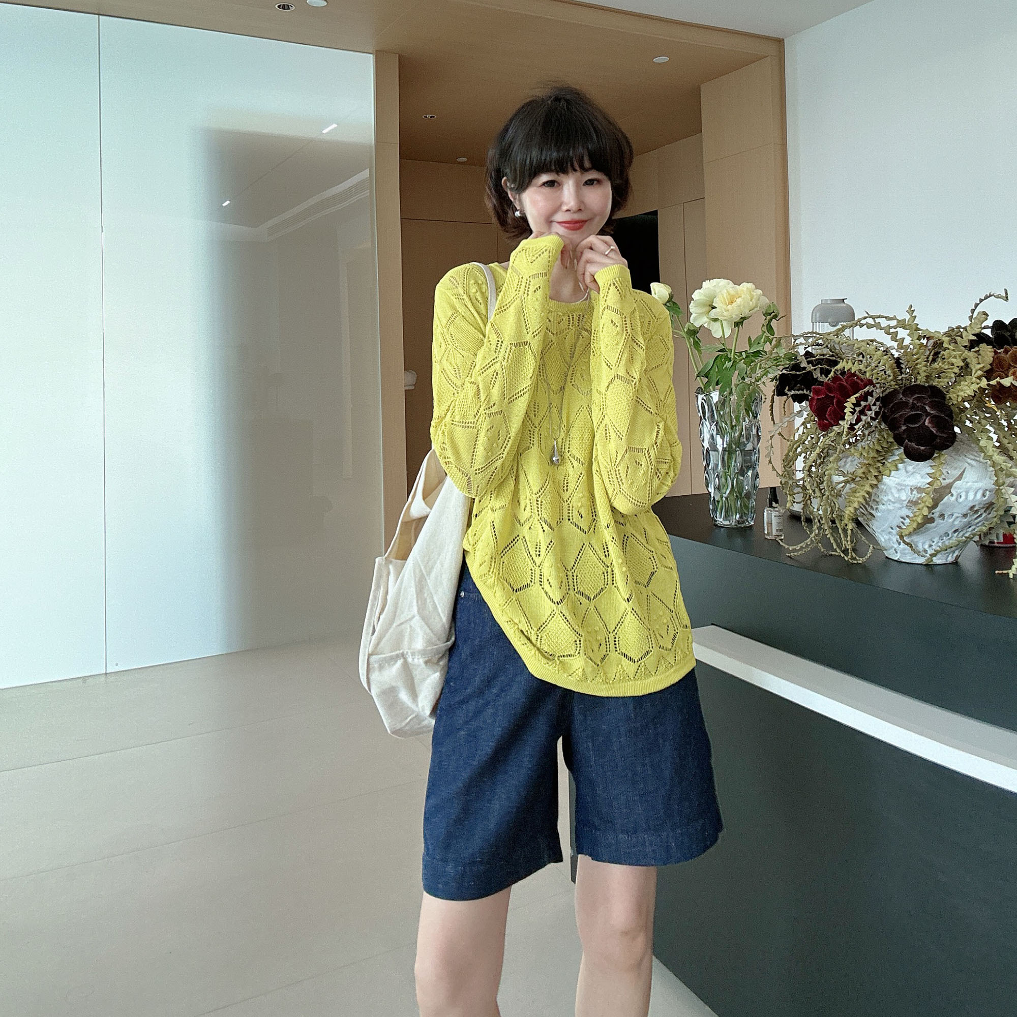 夏季薄款宽松防嗮镂空罩衫长袖冰丝针织衫