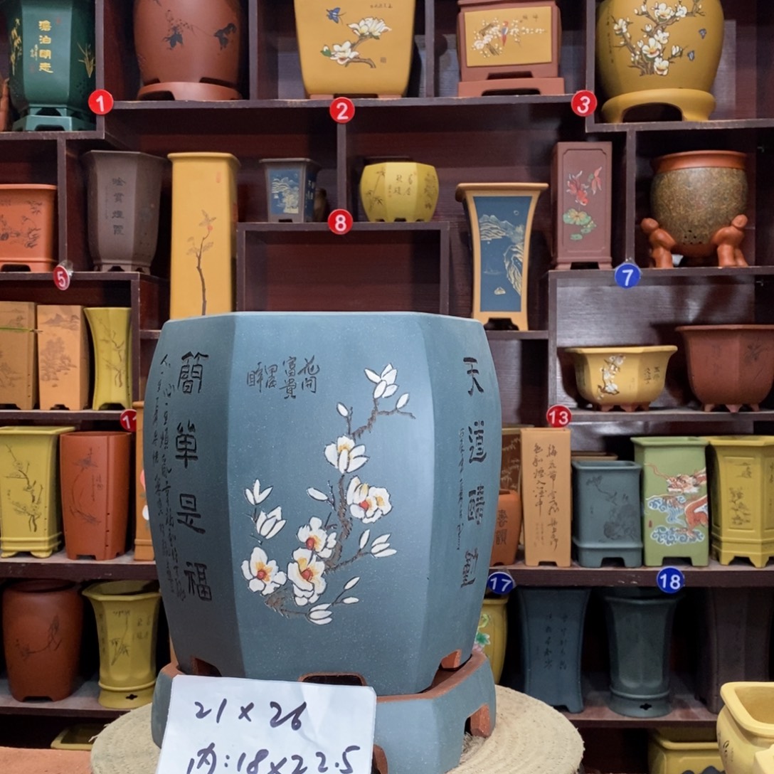 紫砂艺术紫砂花盆