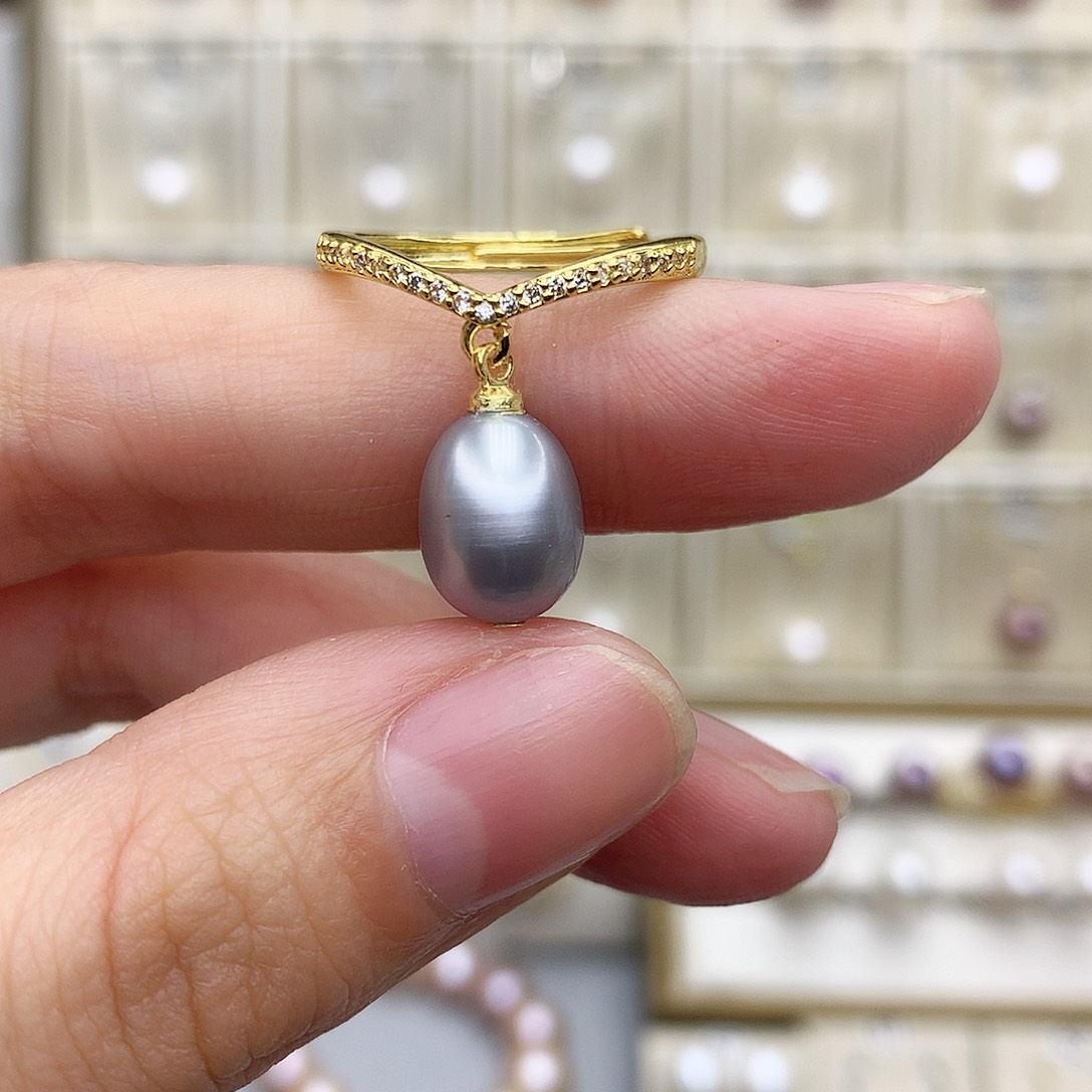 淡水珍珠吊坠(赠链)合金