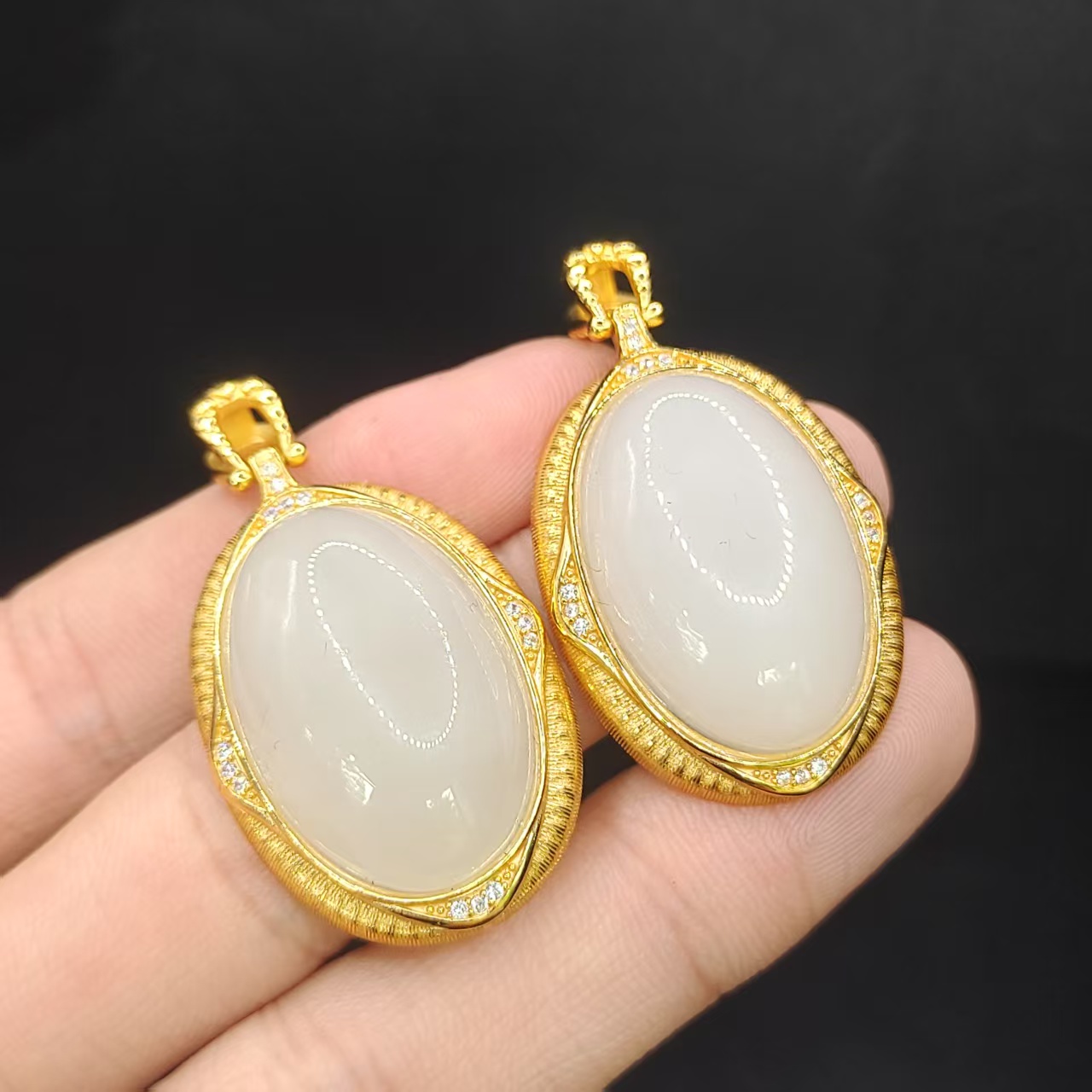 【龙龙严选】和田玉鸽子蛋吊坠赠链J1【多样性发其一】约25-16mm