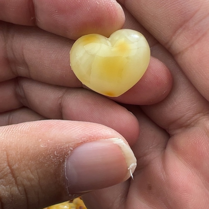 琥珀裸石未镶嵌2.33克爱心