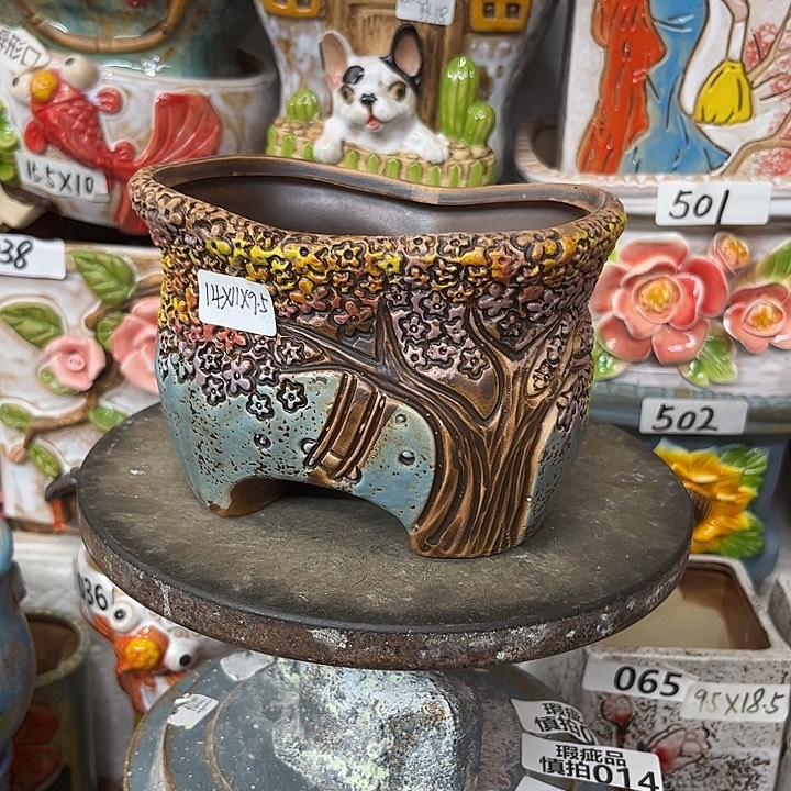 粗陶材质多肉花盆