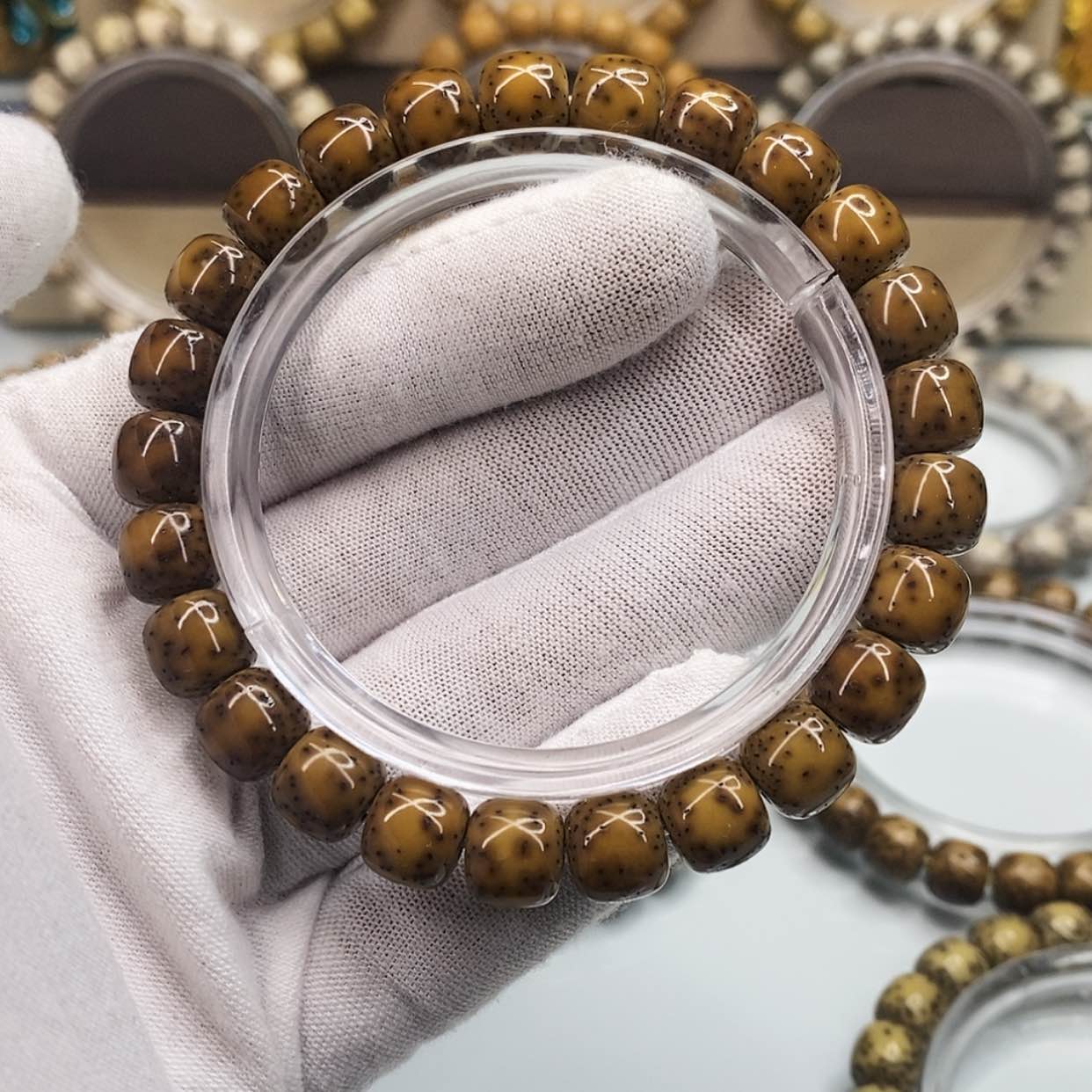 【闪购商品】手串星月菩提9.5×8.5一物一图原生态糯冰月朗星稀