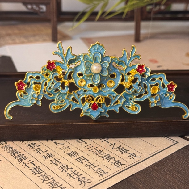 【烧蓝•良辰•发冠】古风汉服配饰