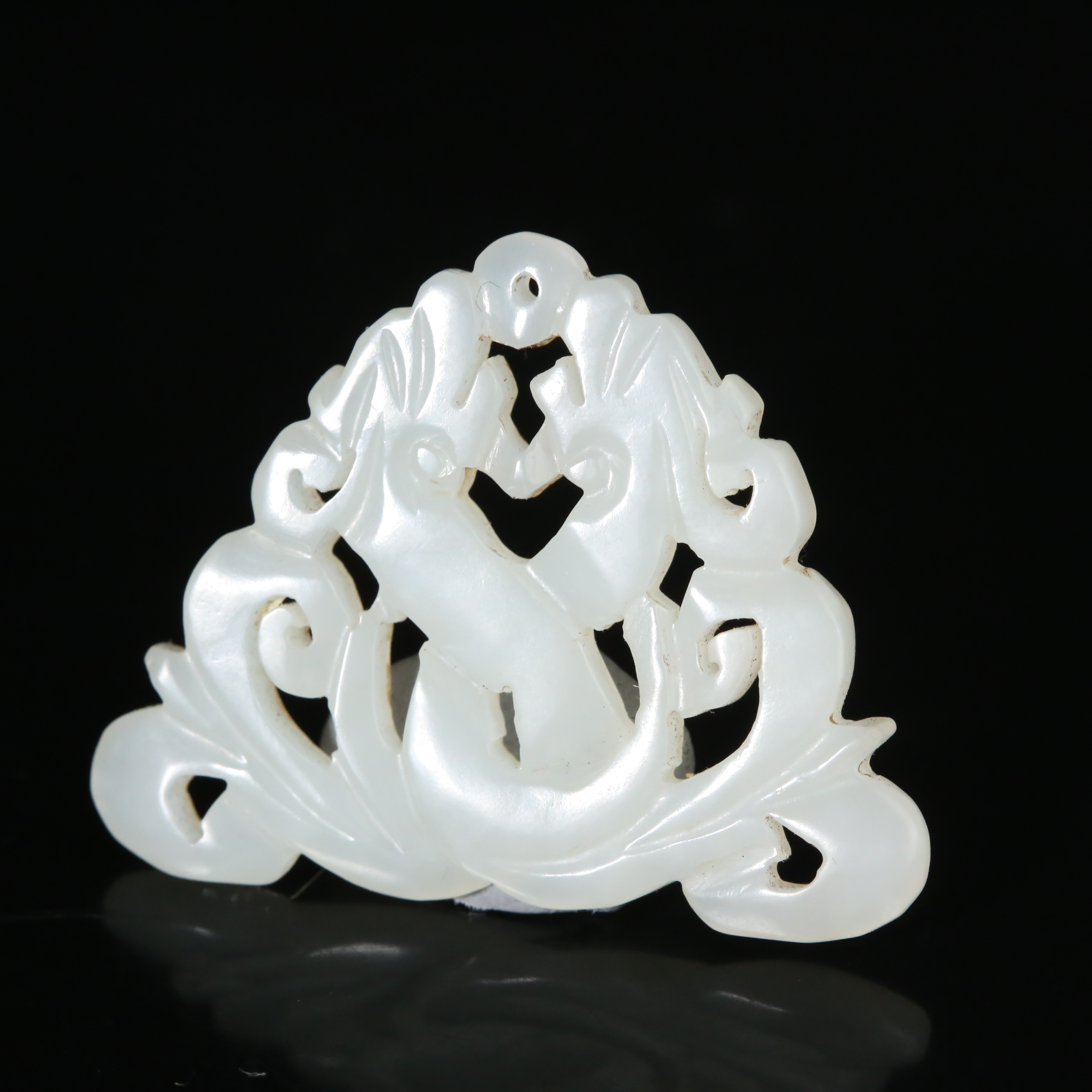 二十世纪和田玉龙纹镂空佩ACZL2509172054{华豫之门}