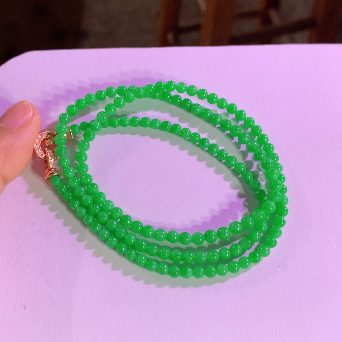 翡翠手链未镶嵌缅甸翡翠