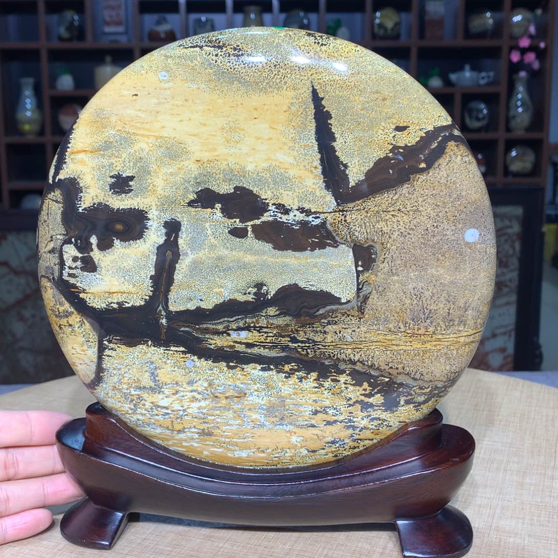 紫砂广西国画石，收藏观赏