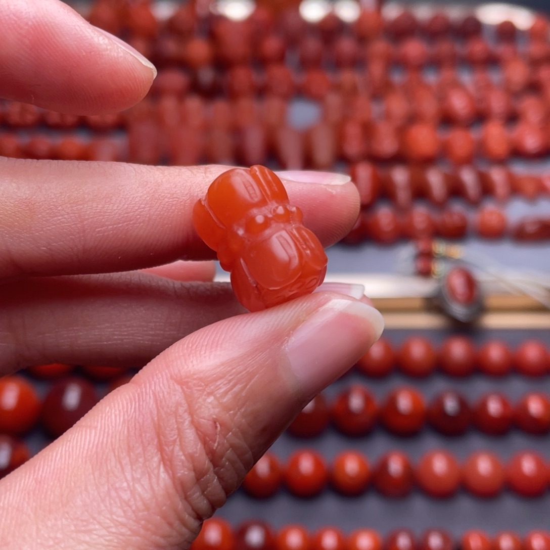 南红玛瑙未镶嵌其他W11➕保山并蒂莲配饰