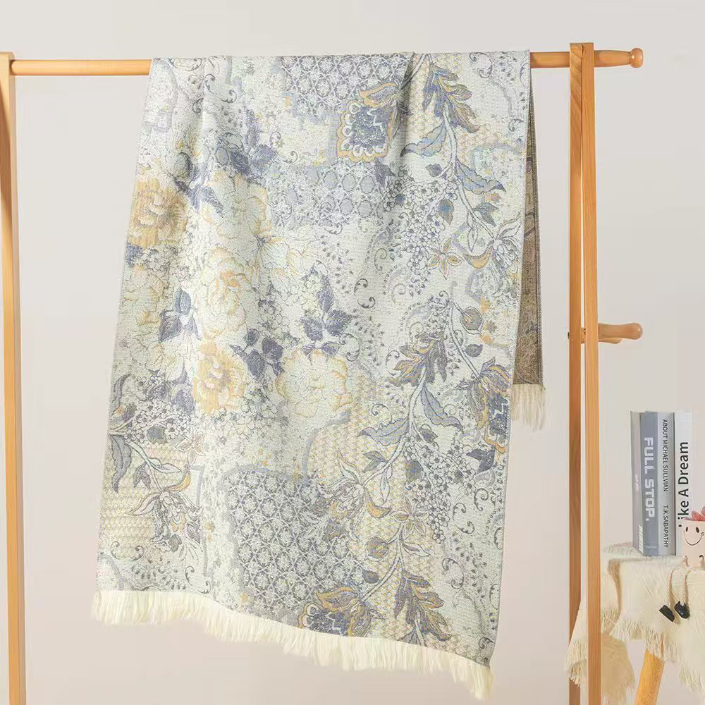 （罗布麻）纱布四季通用成人流苏浴巾75✖️160cm