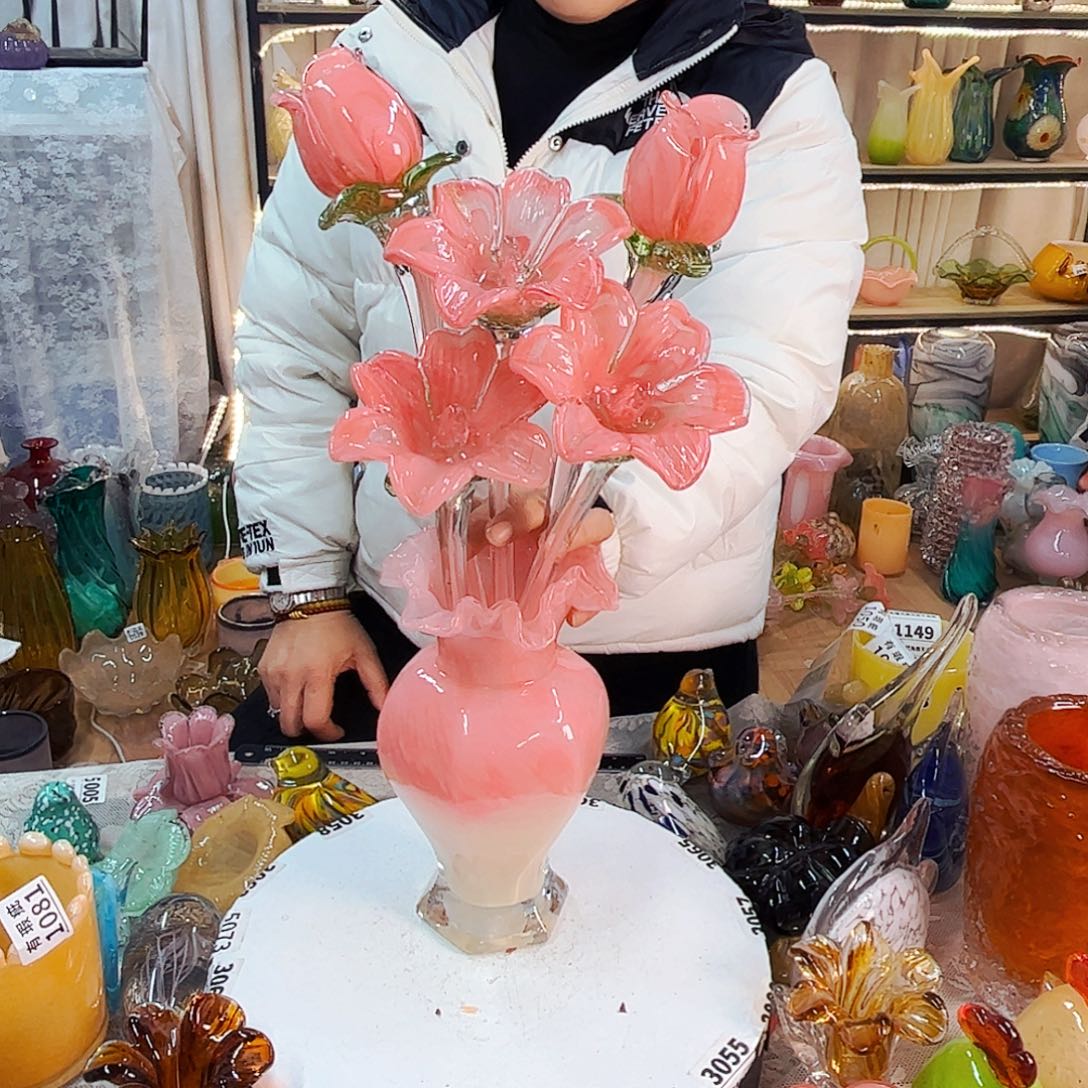 5花1瓶家悦琉璃工艺品