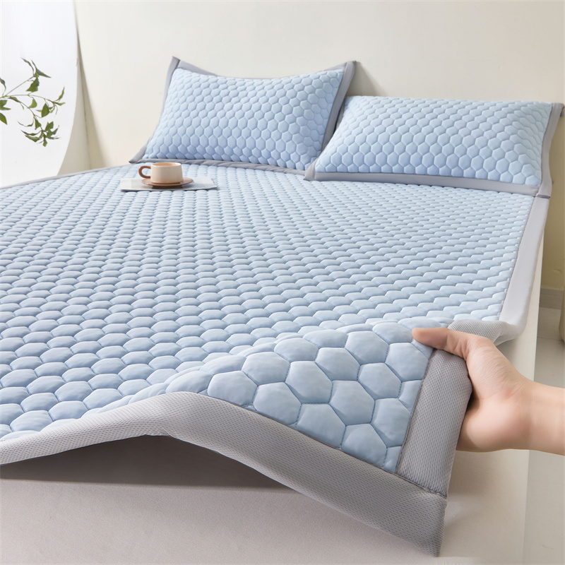 A类2025夏季新品锦纶PE凉感丝凉席三件套高档双人可机洗空调席子