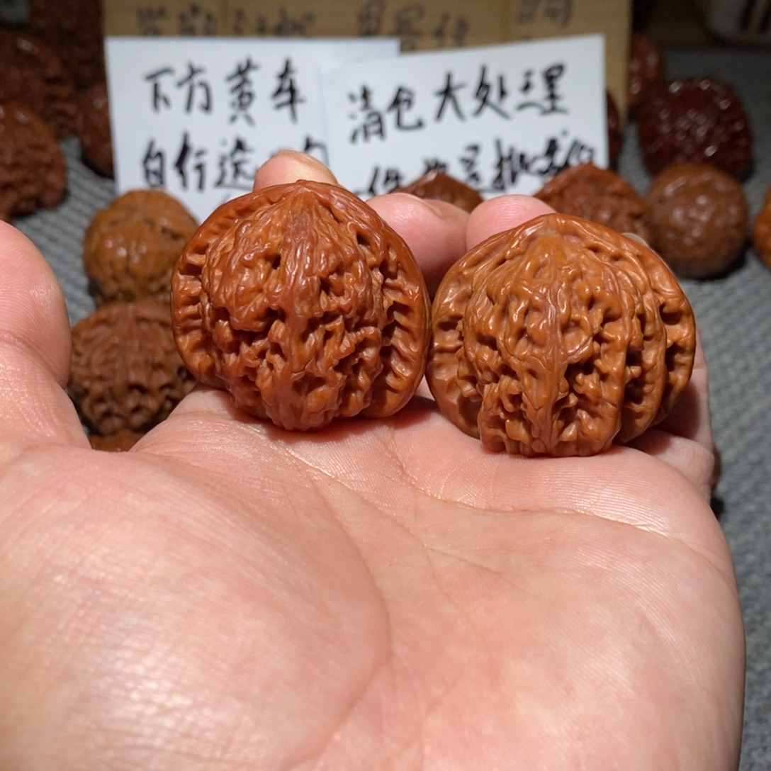 把件文玩核桃40白狮子