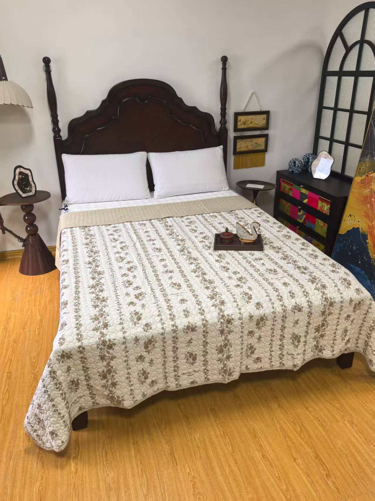 WM自然呼吸有氧水洗棉单人床盖150*200微瑕～T312