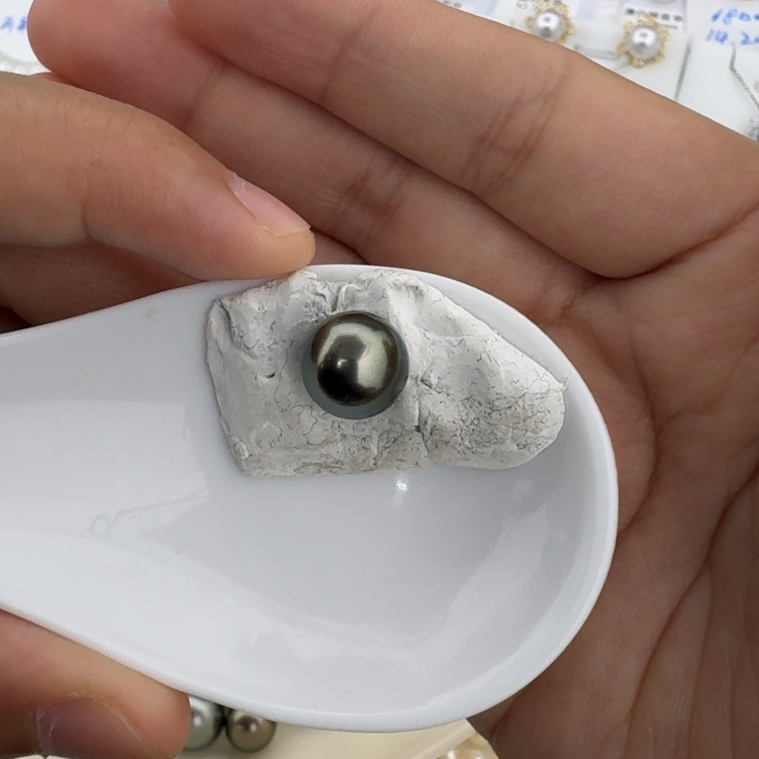 海水珍珠裸珠大溪地正圆无暇镜面光10mm