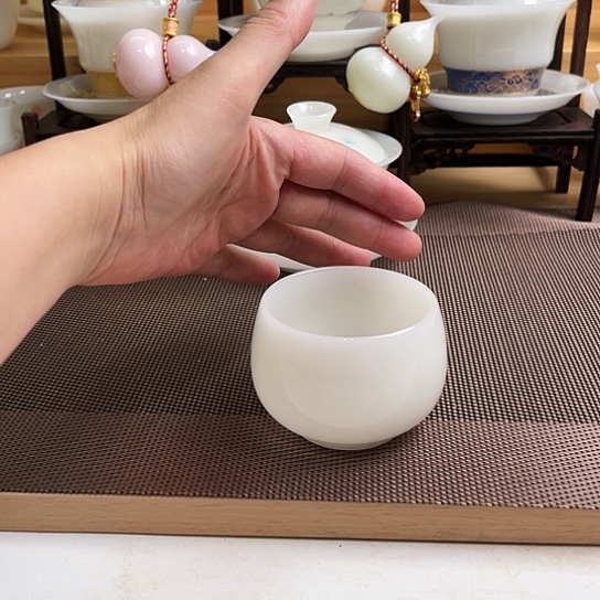 瓷片皙白玉瓷主人杯100cc