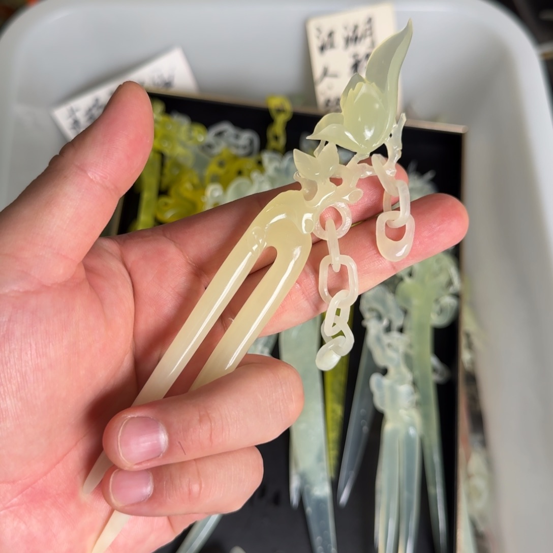 岫玉发饰未镶嵌明君玉簪贼拉好看