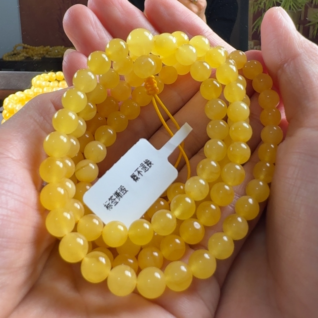 蜜蜡毛衣链未镶嵌