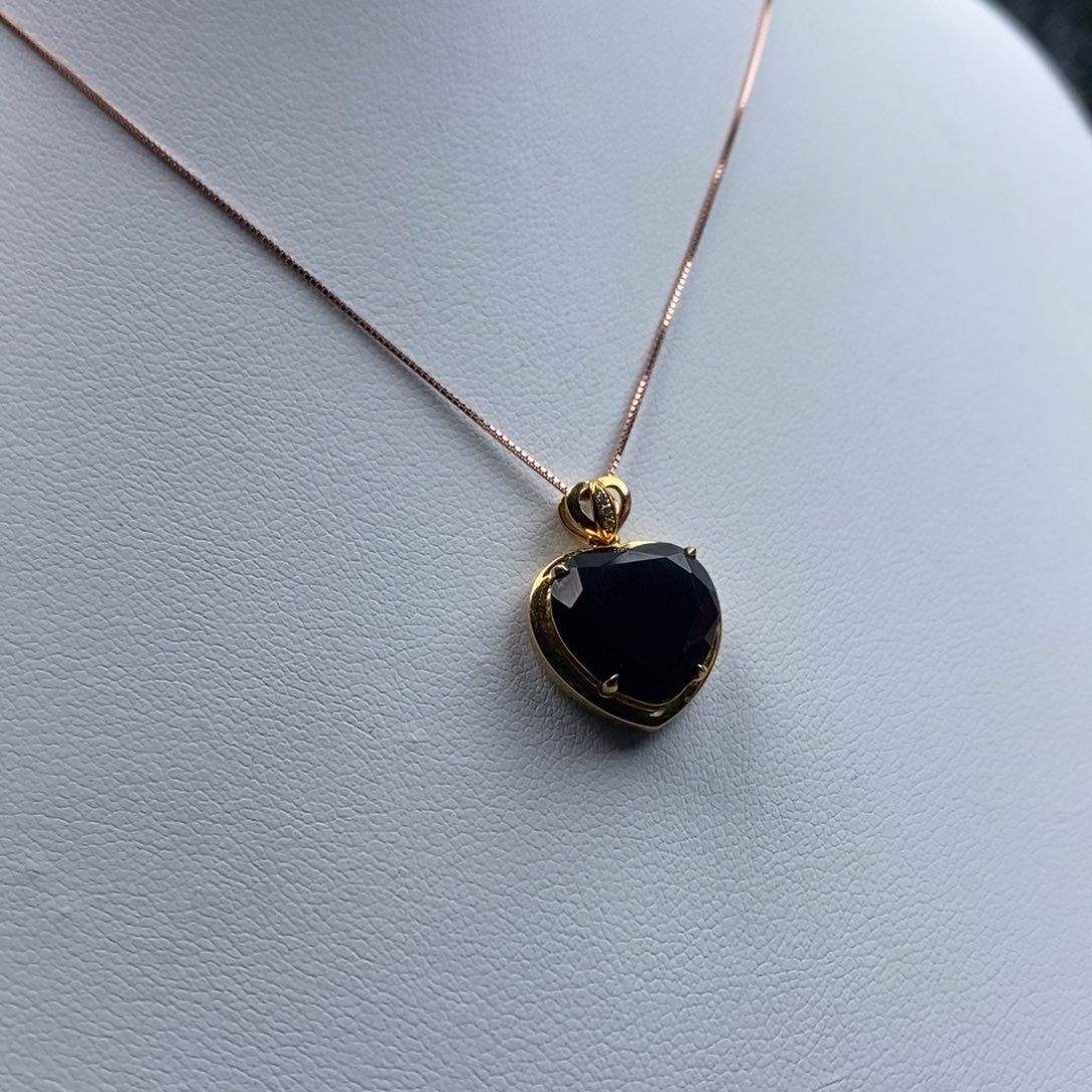 【闪购商品】翡翠颈饰18K金镶嵌爱心