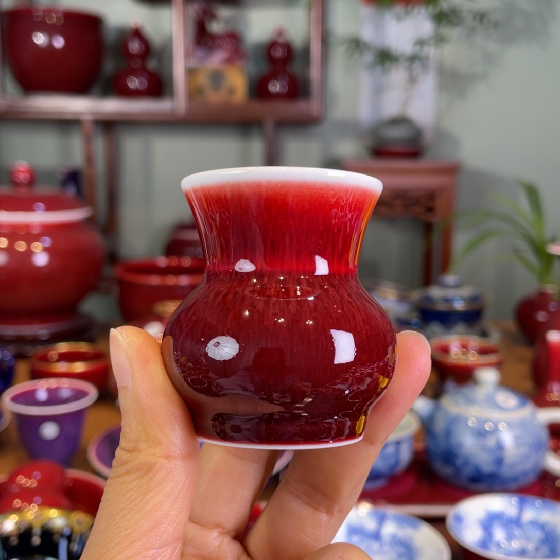 清欢雅玩原矿郎红盖置